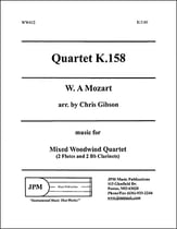 Quartet, K. 158 2 Flutes and 2 Clarinets Quartet cover